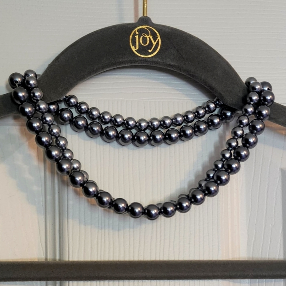 Faux Black Pearl Necklaces